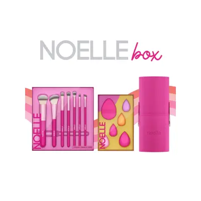 NOELLE PRO MAKE UP BOX - set od 7 četkica, držač za četkice i puff&cream set